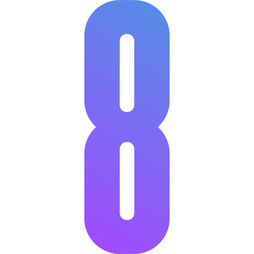 여덟 Generic gradient fill icon