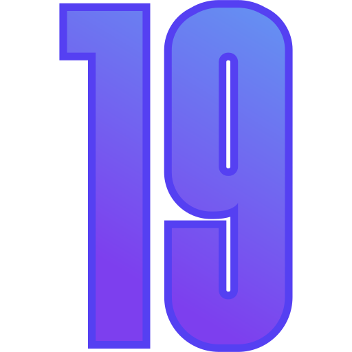 diecinueve Generic gradient lineal-color icono