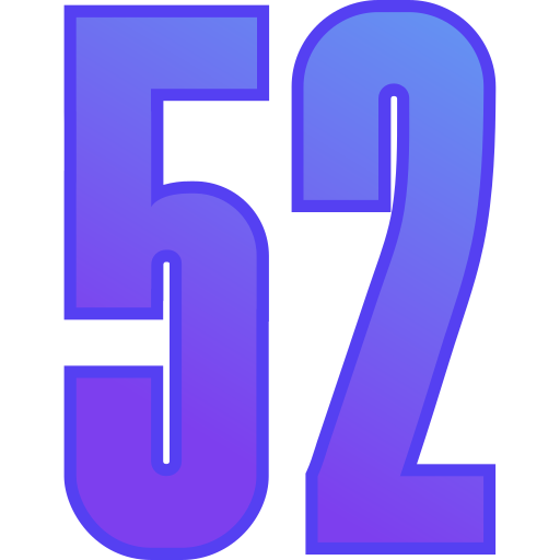 cincuenta y dos Generic gradient lineal-color icono