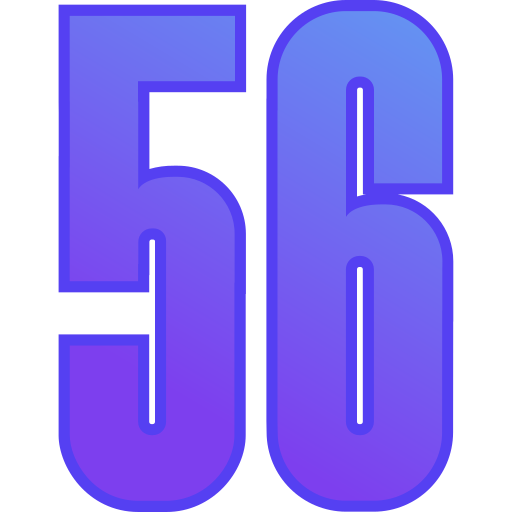cincuenta y seis Generic gradient lineal-color icono