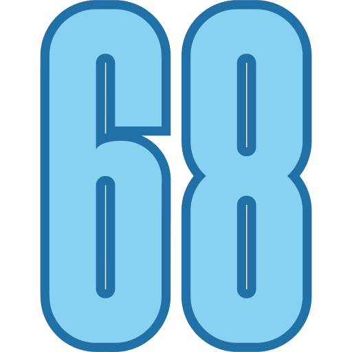 Sixty eight Generic color lineal-color icon