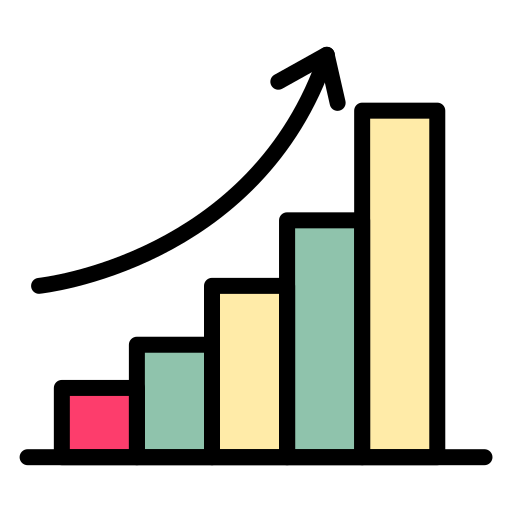 gráfico de crescimento Generic color lineal-color Ícone