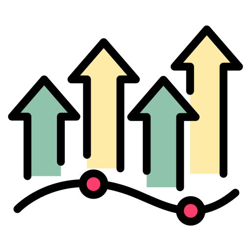 Growth arrow Generic color lineal-color icon