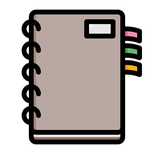 notitieboekje Generic color lineal-color icoon