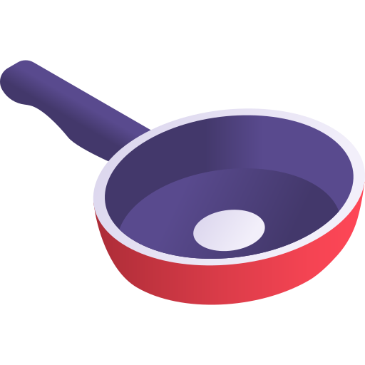 Frying pan Gradient Isometric Gradient icon