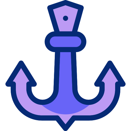 Anchor Basic Accent Lineal Color icon