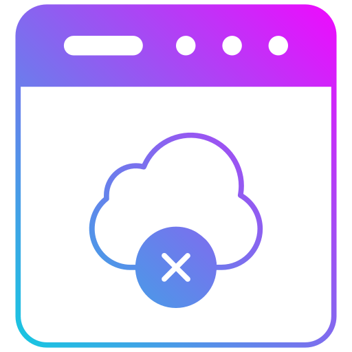 Cloud blocked Generic gradient fill icon