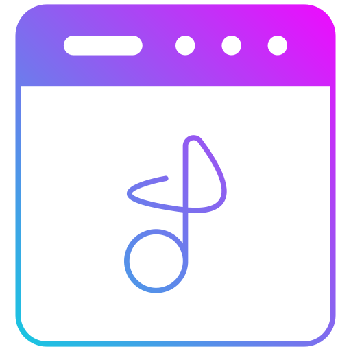 Music Generic gradient fill icon