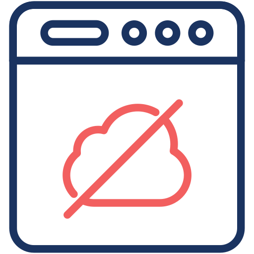 Cloud blocked Generic color outline icon