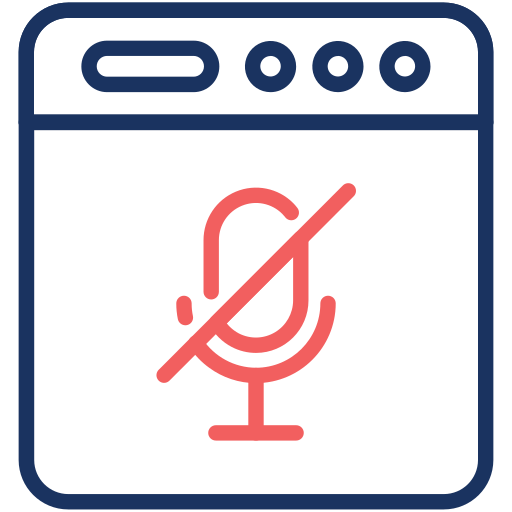 microfoon schuine streep Generic color outline icoon