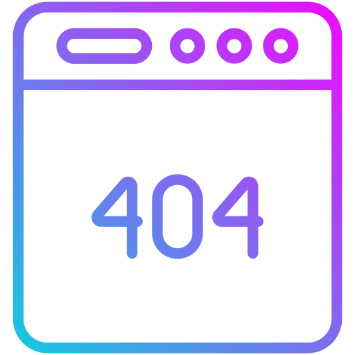 błąd 404 Generic gradient outline ikona