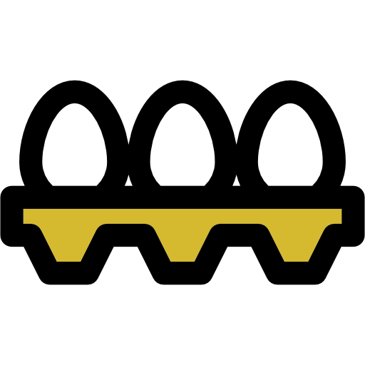 jajka Curved Lineal color ikona