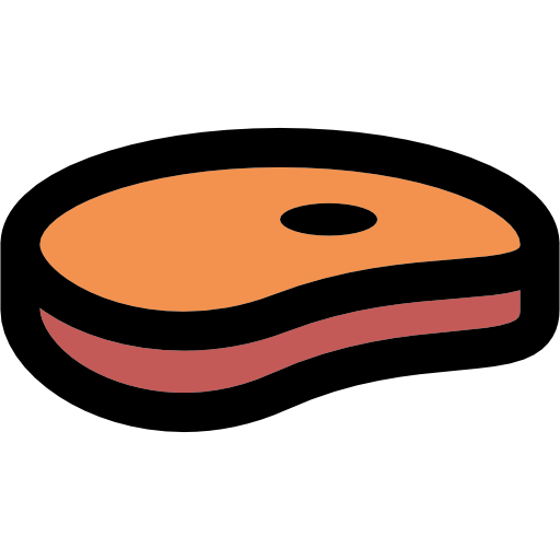 mięso Curved Lineal color ikona