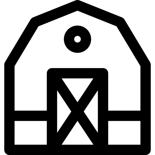 stodoła Curved Lineal ikona