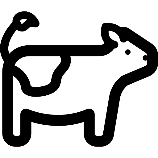 Корова Curved Lineal иконка