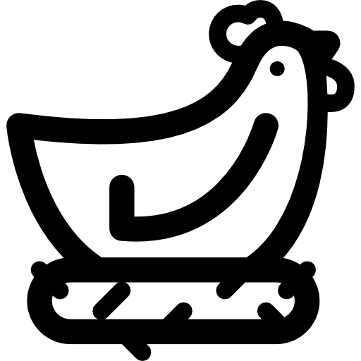 Hen Curved Lineal icon