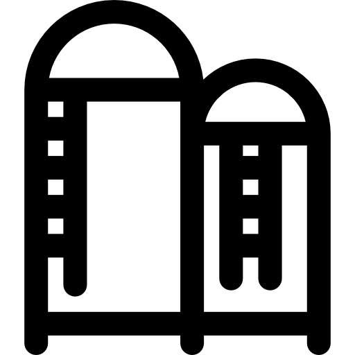 Silo Curved Lineal icon