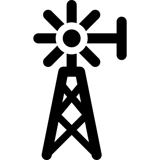 wiatrowskaz Curved Lineal ikona
