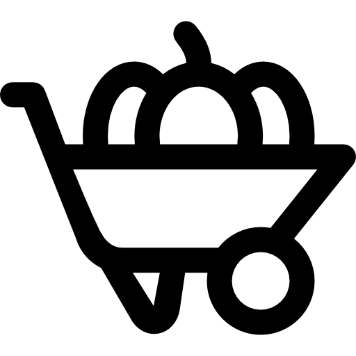 Wheelbarrow Curved Lineal icon