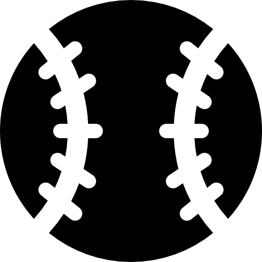 Baseball Curved Fill icon