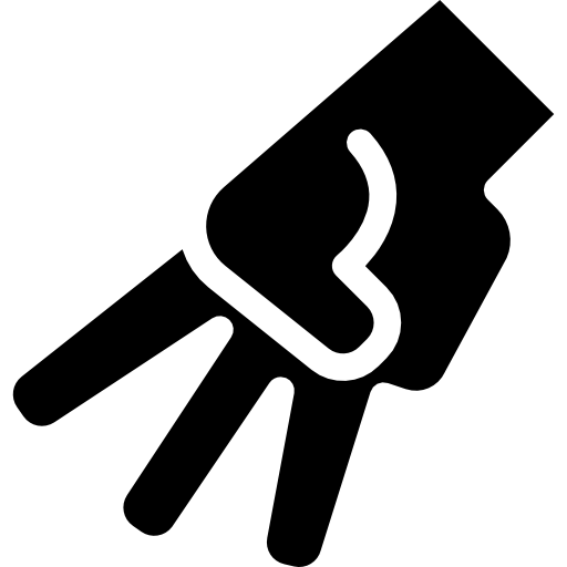 Знак руки Curved Fill иконка