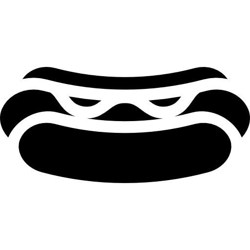 Hot dog Curved Fill icon