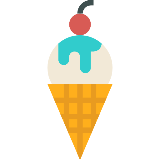 crème glacée Becris Flat Icône