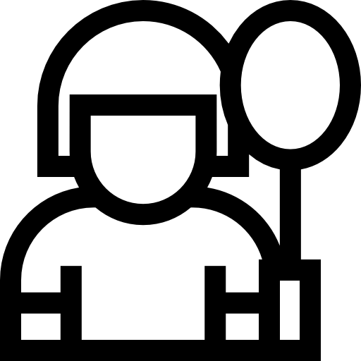 Badminton Basic Straight Lineal icon