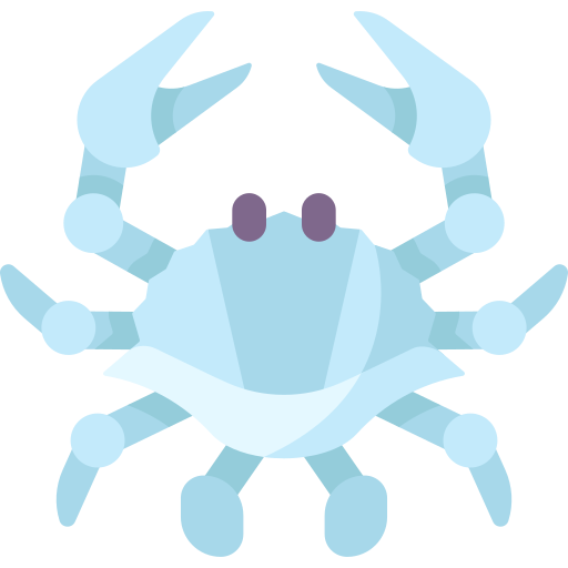 niebieski krab Special Flat ikona