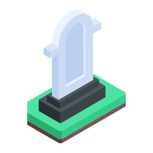Cemetry Generic color fill icon