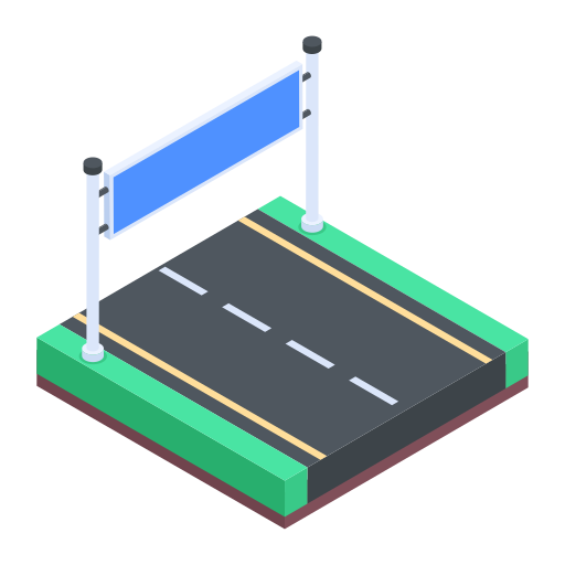 Road Generic color fill icon