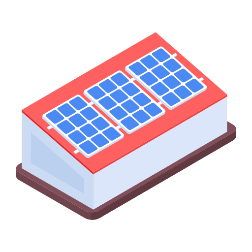 Solar roof Generic color fill icon