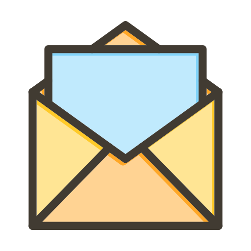 envelop openen Generic color lineal-color icoon