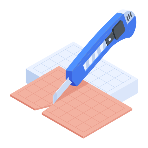 nóż do papieru Generic color fill ikona