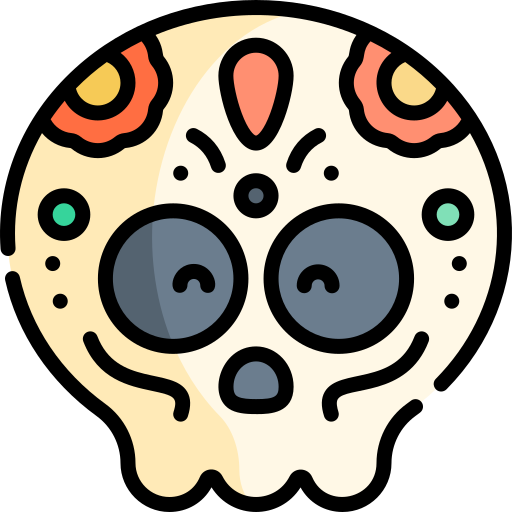두개골 Kawaii Lineal color icon