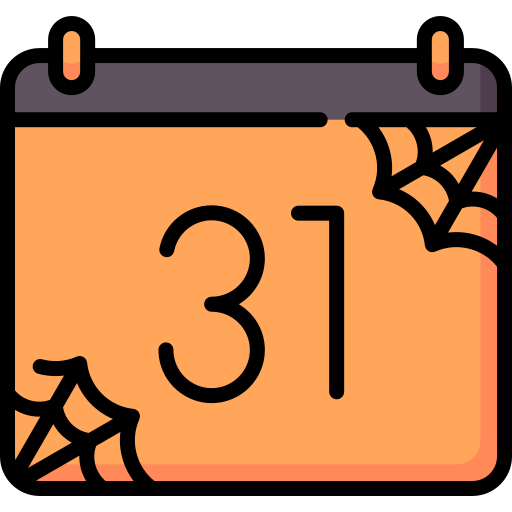 calendario de halloween Special Lineal color icono