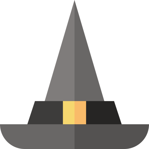 sombrero de bruja Basic Straight Flat icono