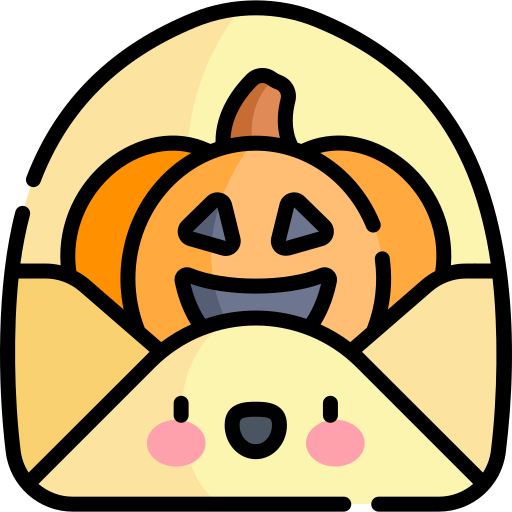 할로윈 메일 Kawaii Lineal color icon