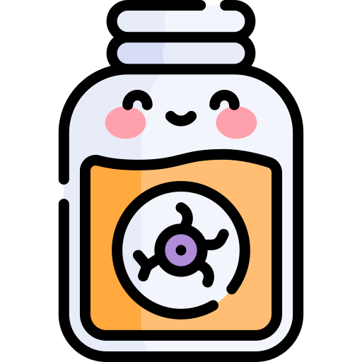 目の瓶 Kawaii Lineal color icon