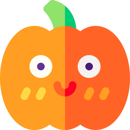 Cute pumpkin Basic Rounded Flat icon