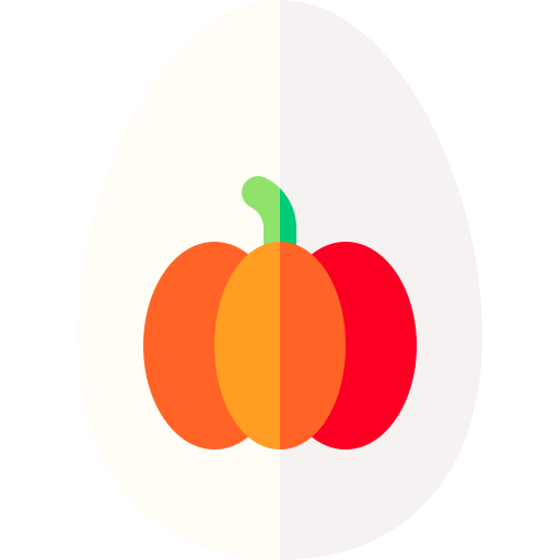 gevulde eieren Basic Rounded Flat icoon
