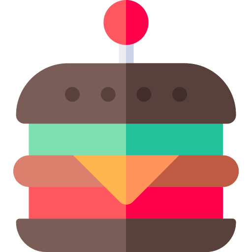hamburger Basic Rounded Flat ikona