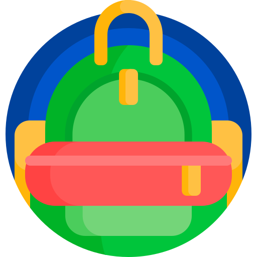 Backpack Detailed Flat Circular Flat icon