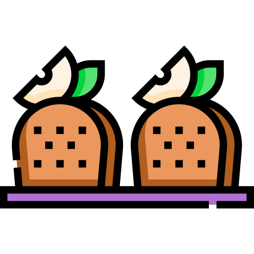 りんごパン Detailed Straight Lineal color icon