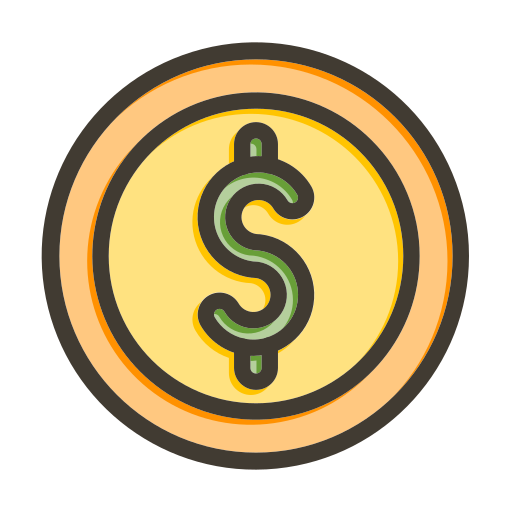 moneta da un dollaro Generic color lineal-color icona