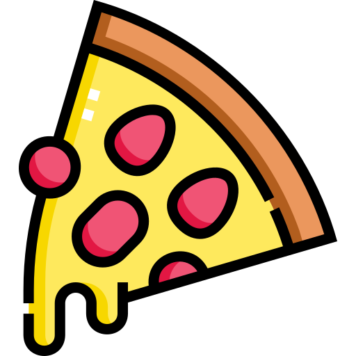 pizza Detailed Straight Lineal color ikona