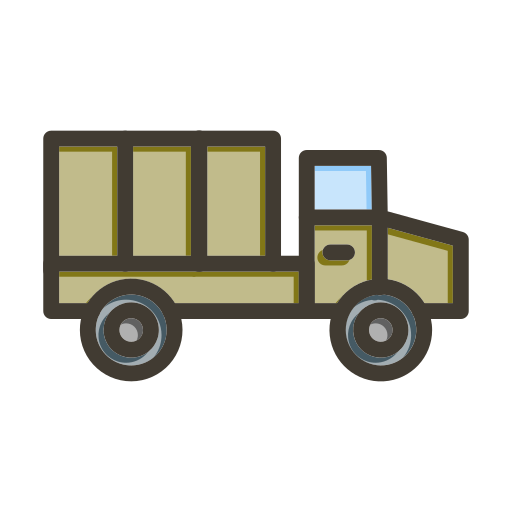 Военный грузовик Generic color lineal-color иконка