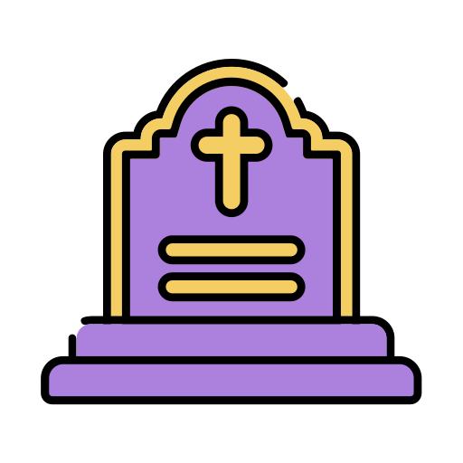 Tombstone Generic color outline icon