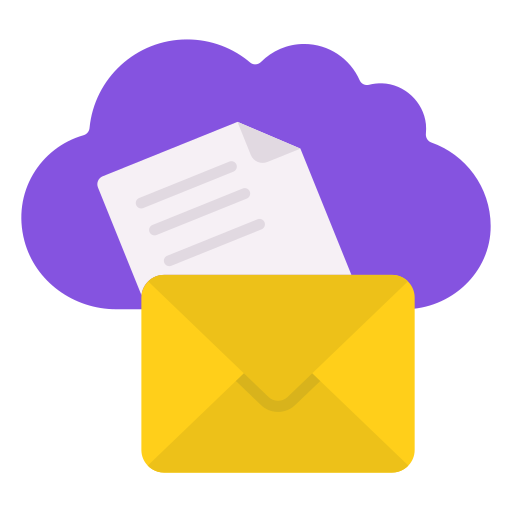 Cloud email Generic color fill icon