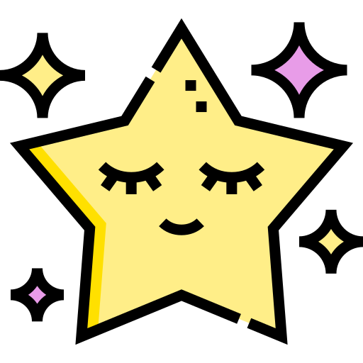 星 Detailed Straight Lineal color icon